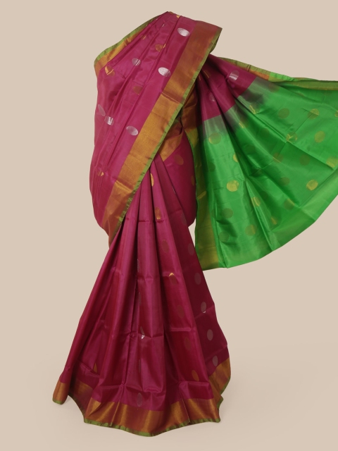 

Pothys Pink Pure Silk Woven Design Kanjeevaram Saree