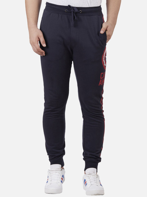 

Free Authority Men Navy Blue & Red Captain America Printed Joggers