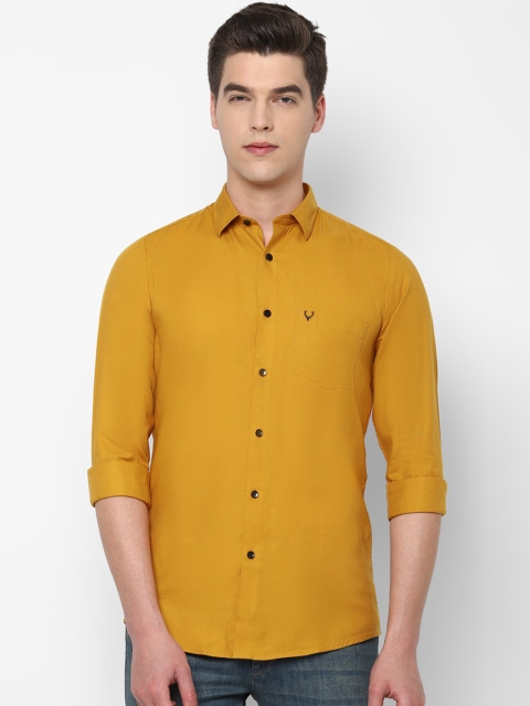 

Allen Solly Men Yellow Slim Fit Solid Casual Shirt
