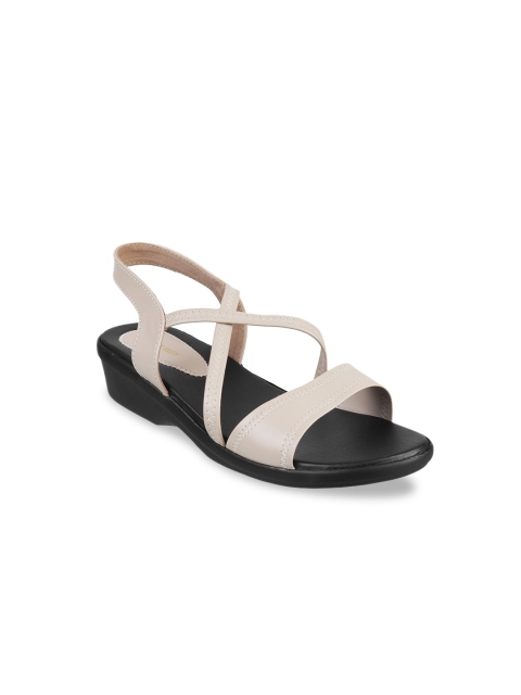 

WALKWAY Women Beige Solid Comfort Heels