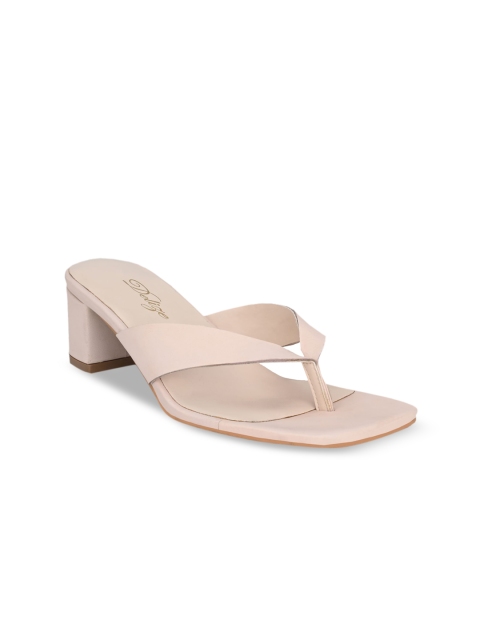 

Delize Women Peach-Coloured Solid Sandals