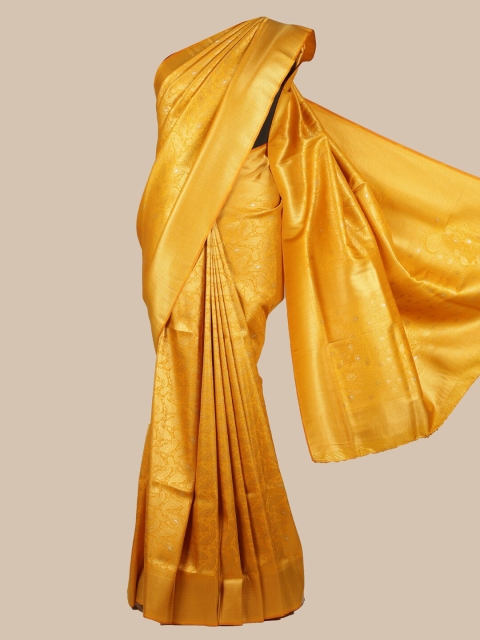

Pothys Mustard Woven Design Art Silk Saree