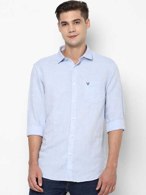 

Allen Solly Men Blue Slim Fit Solid Casual Shirt