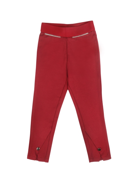 

Tiny Girl Girls Red Solid Skinny-Fit Treggings