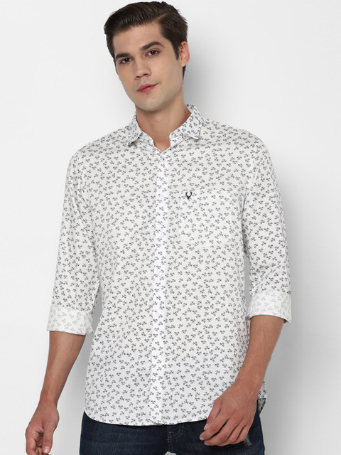 

Allen Solly Men White Slim Fit Printed Casual Shirt