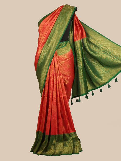 

Pothys Red & Green Art Silk Woven Design Saree