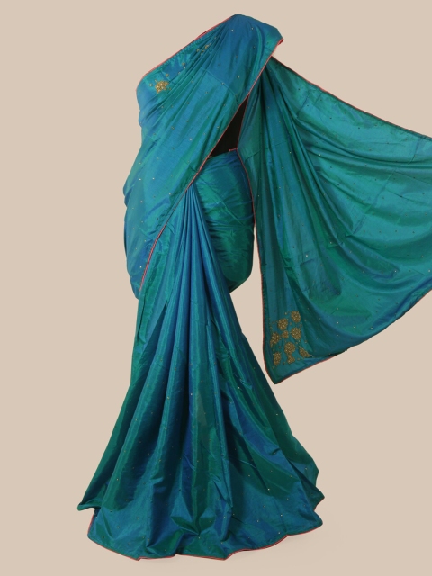 

Pothys Blue Solid Art Silk Saree