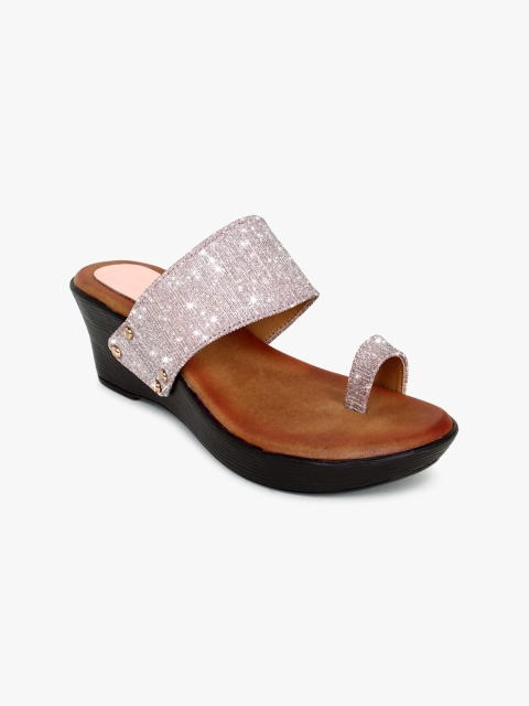 

Bloomtale Women Rose Gold Embellished Sandals