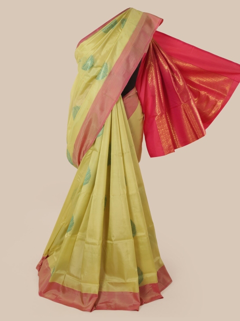 

Pothys Green Woven Design Pure Silk Saree