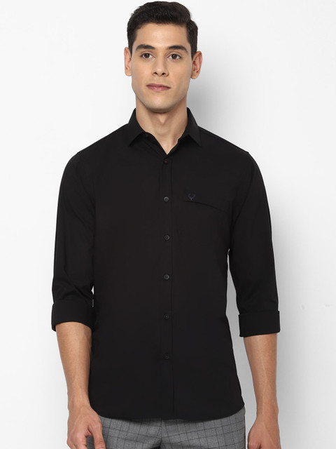 

Allen Solly Men Black Slim Fit Solid Casual Shirt