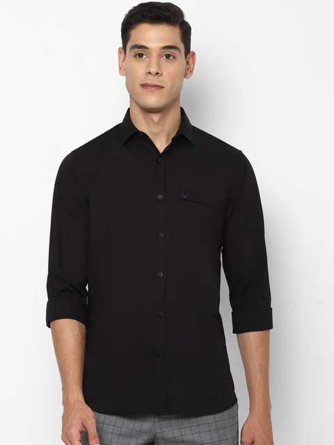 

Allen Solly Men Black Slim Fit Solid Casual Shirt