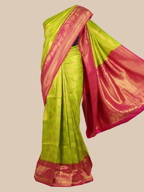 

Pothys Green & Pink Art Silk Woven Design Banarasi Saree