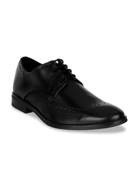 

Clarks Men Black Solid Leather Stanford Limit Formal Derbys