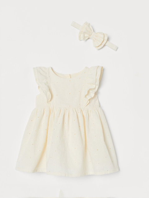 

H&M Girls Off-White Solid 2-Piece Set