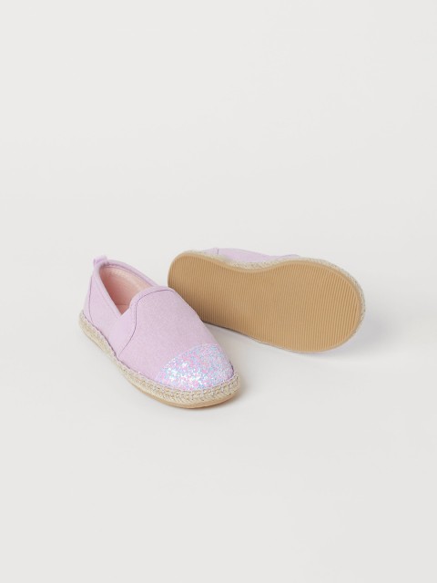 

H&M Girls Purple Solid Glitter-detail Espadrilles