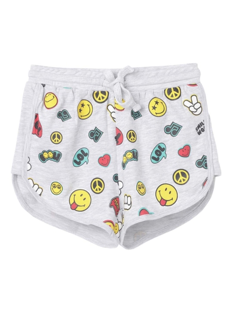 

Fame Forever by Lifestyle Girls Grey Melange Printed Hot Pants