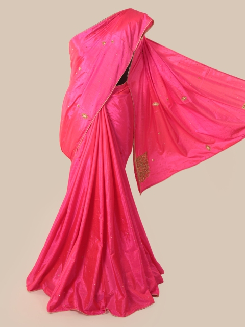 

Pothys Pink Embellished Art Silk Saree