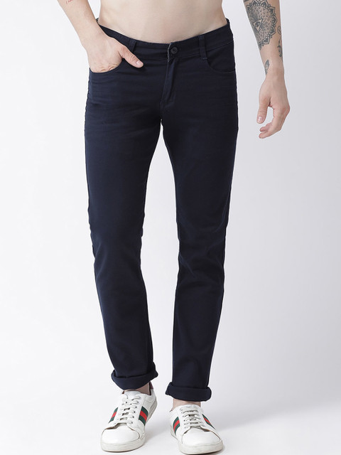 

Rex Straut Jeans Men Navy Blue Slim Fit Jeans