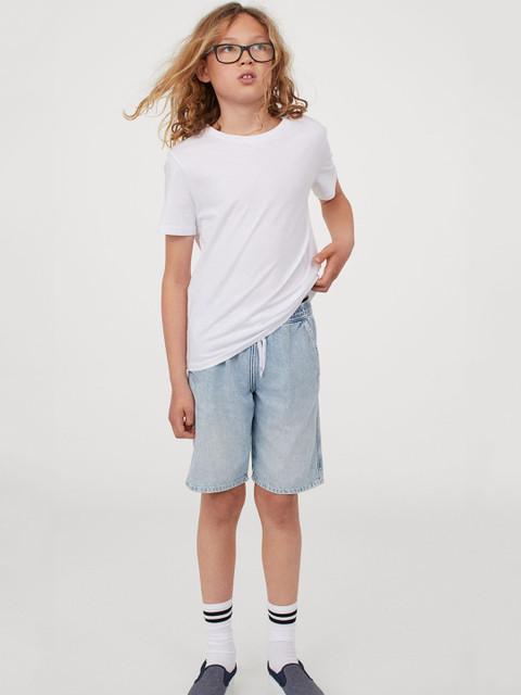 

H&M Boys Blue Solid Pull-on Denim Shorts