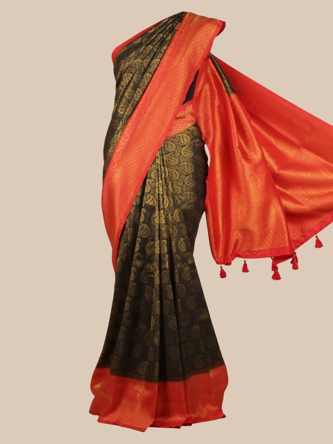 

Pothys Black & Red Art Silk Woven Design Saree