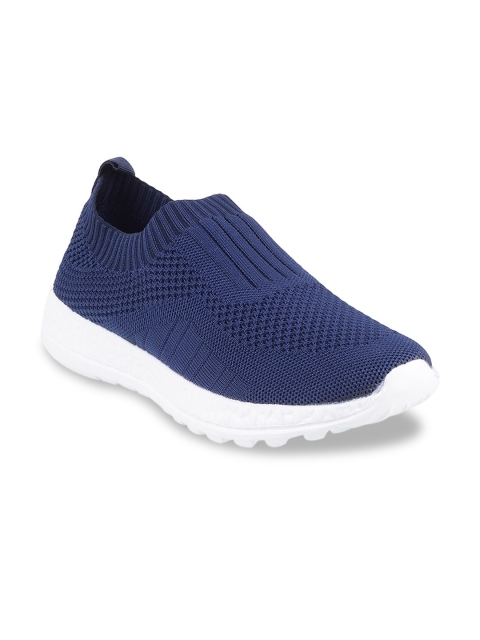

WALKWAY Men Blue Woven Design Slip-On Sneakers