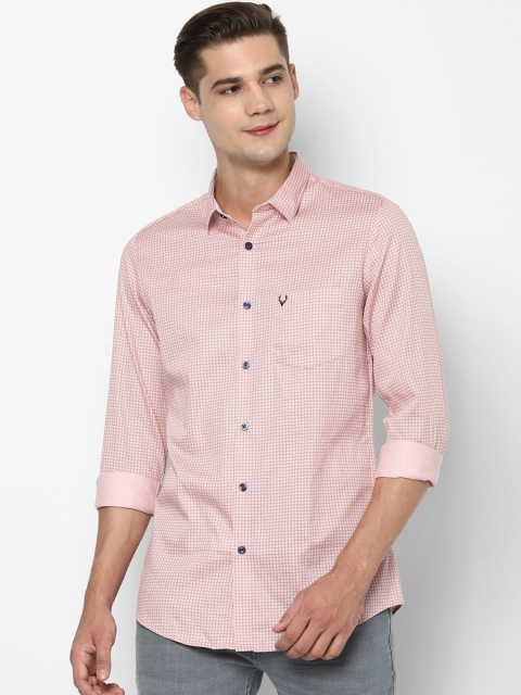 

Allen Solly Men Pink Slim Fit Checked Casual Shirt
