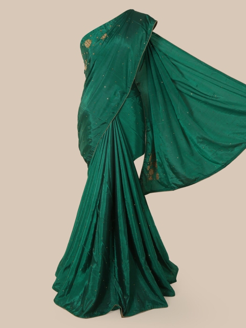 

Pothys Green Embellished Art Silk Saree