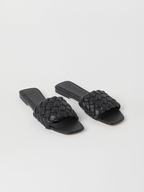 

H&M Women Black Braided Sandals