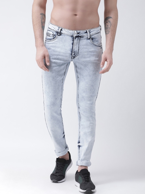 

Rex Straut Jeans Men Blue Slim Fit Heavy Fade Jeans