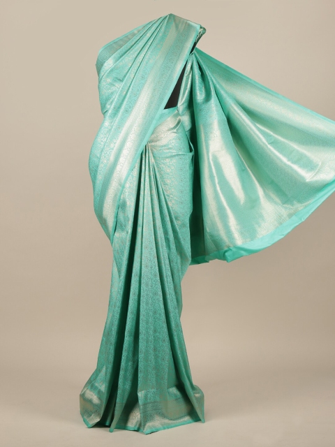 

Pothys Blue Woven Design Jute Silk Saree