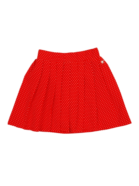 

Tiny Girl Girls Red & White Printed A-Line Mini Skirt