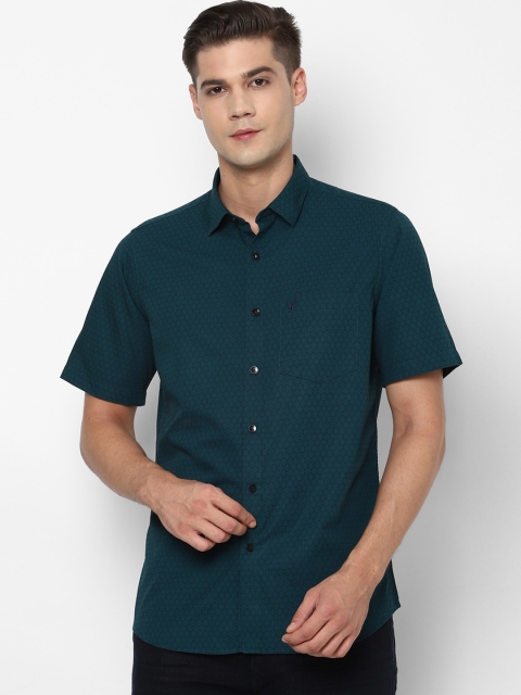 

Allen Solly Men Green Slim Fit Self Design Casual Shirt