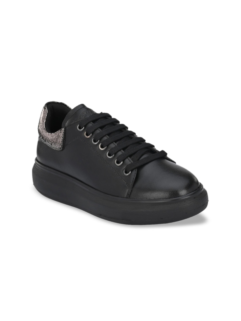 

Delize Women Black Solid Sneakers