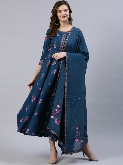 

Nayo Blue Floral Maxi Dress