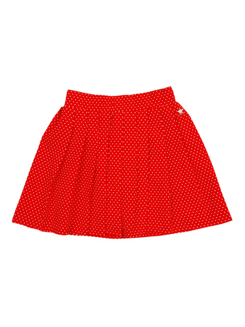 

Tiny Girl Girls Red & White Printed A-Line Skirt