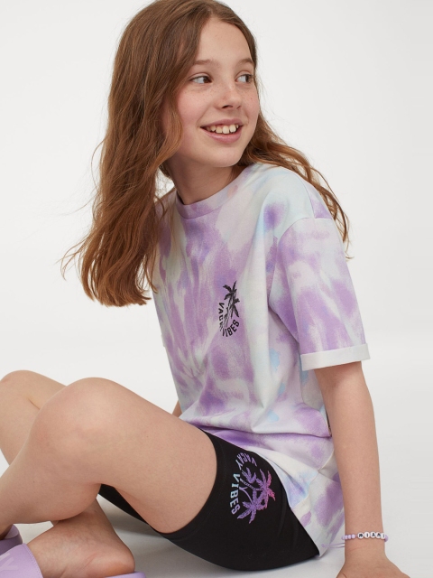 

H&M Girls Black Solid Cycling Shorts