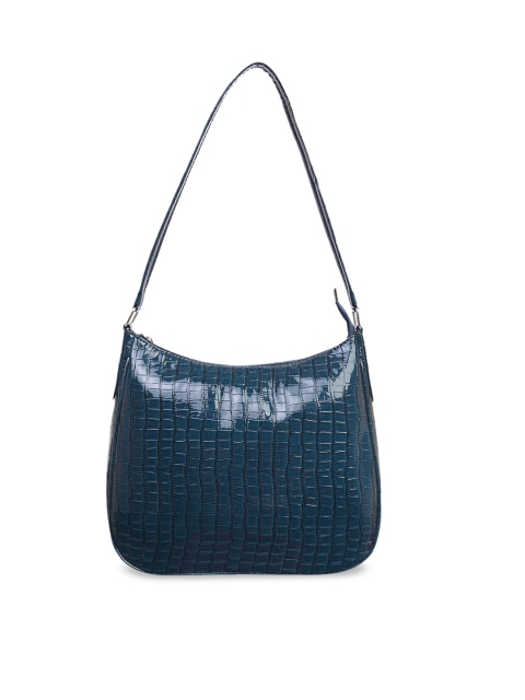 

Ratans Teal Blue Croc Textured Shoulder Bag