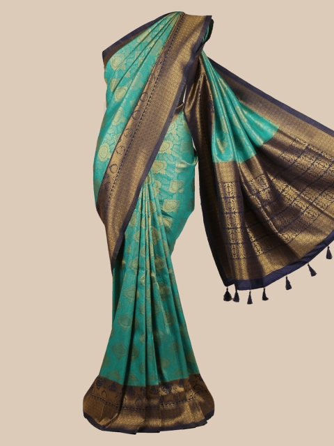 

Pothys Blue Solid Saree