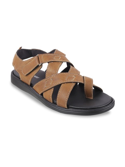

WALKWAY Men Tan Comfort Sandals
