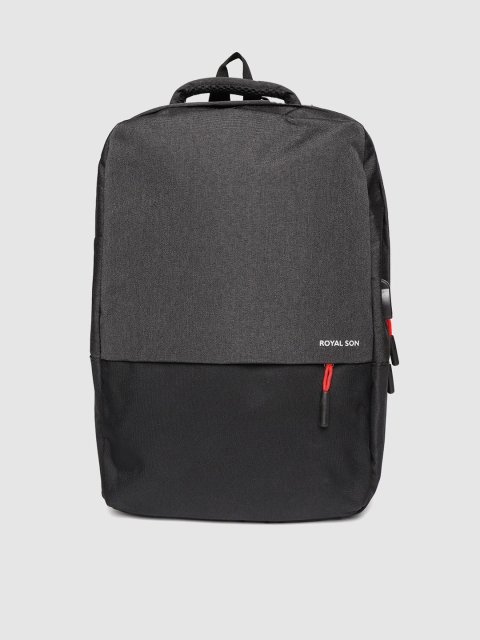 

ROYAL SON Unisex Grey & Red Backpack with USB Charging Port