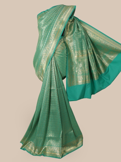 

Pothys Sea Green Woven Design Banarasi Saree