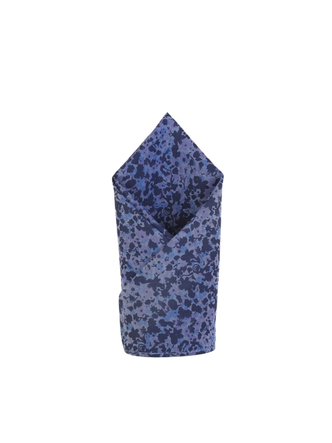 

Bruun & Stengade Men Blue Printed Cotton Pocket Square