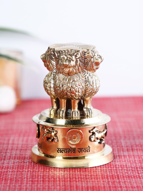 

CraftVatika Gold-Toned Handcrafted Ashoka Pillar Showpiece