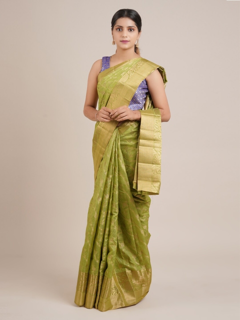 

Pothys Jute Silk Green Saree