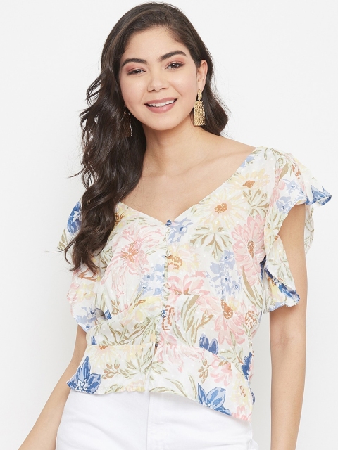 

SECRETS BY ZEROKAATA Multicoloured Floral Regular Top, Multi