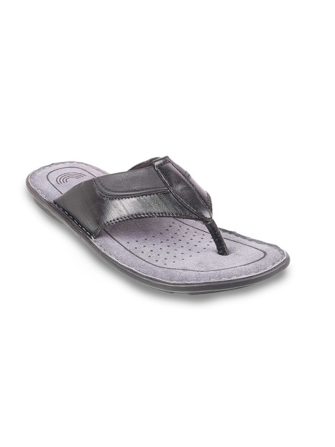 

WALKWAY by Metro Men Black Solid Comfort Sandals