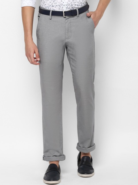 

Allen Solly Men Grey Regular Trousers
