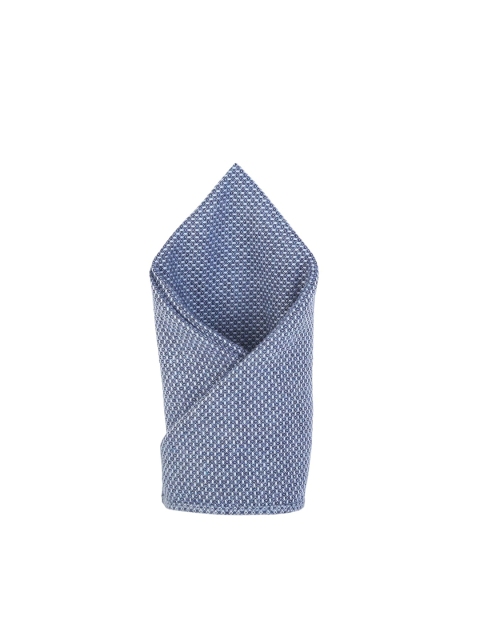 

Bruun & Stengade Men Navy Blue Printed Cotton Pocket Square