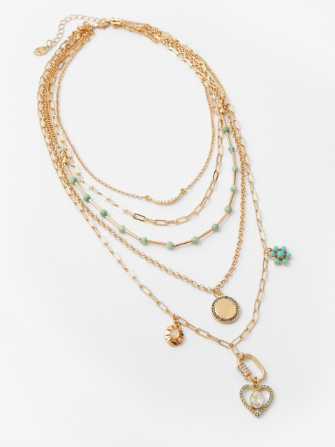 

Accessorize Gold-Plated Turquoise Blue Layered Necklace