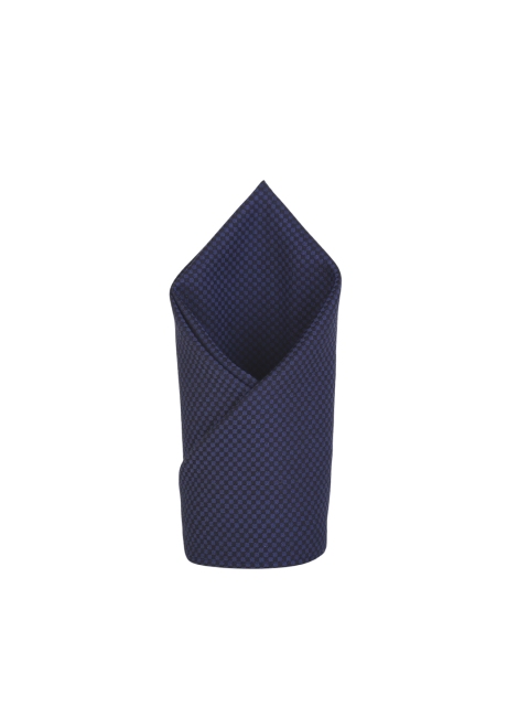 

Bruun & Stengade Men Navy Blue Textured Cotton Pocket Square